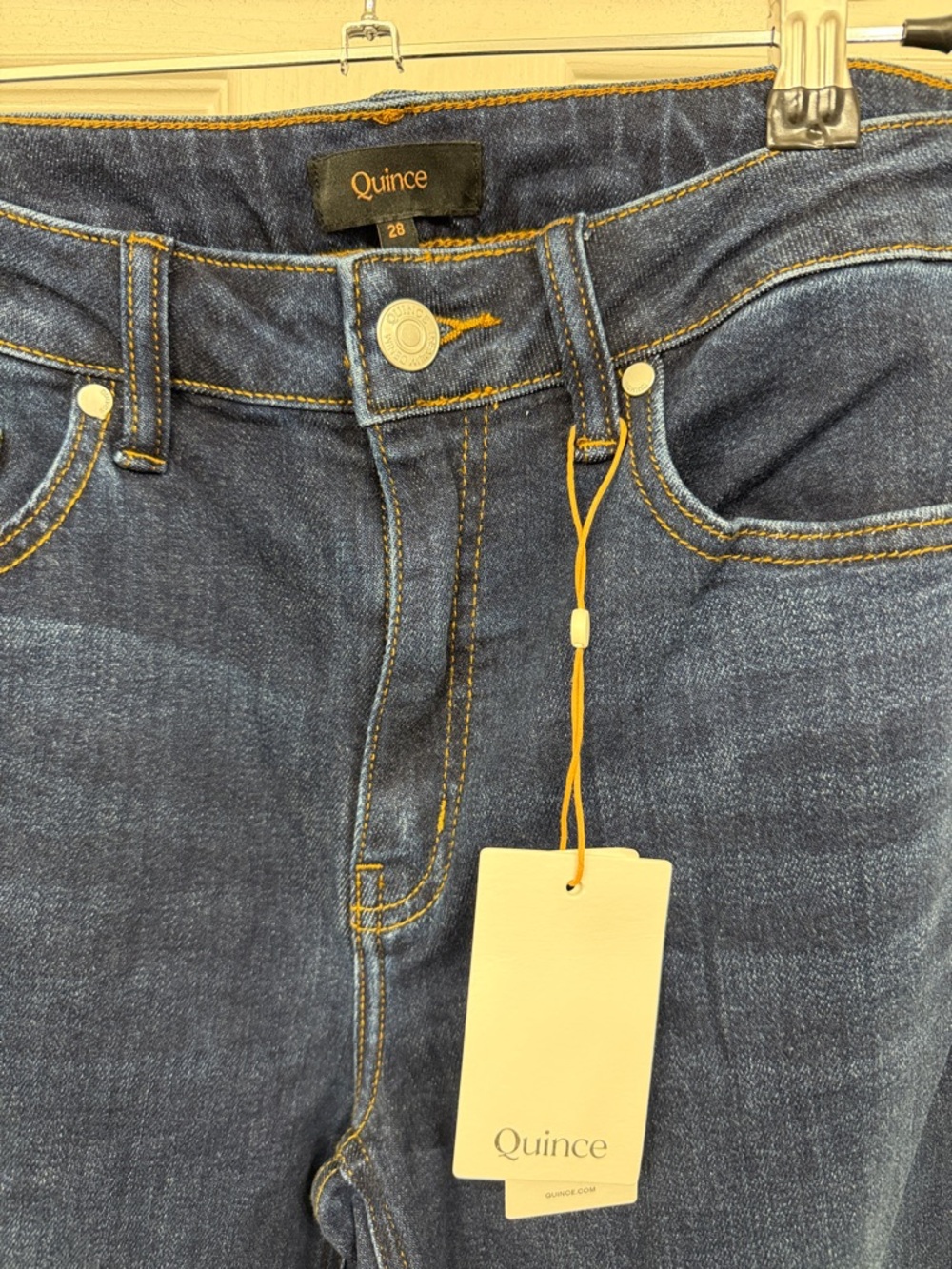 Quince Bella Stretch Palazzo Jeans in Midnight Blue: 28 - Picture 6 of 7